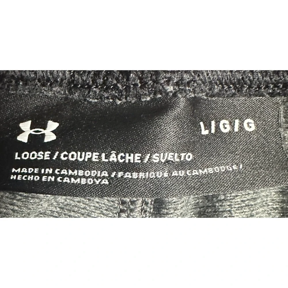 Under Armour Joggers Mens Large Loose Fit Grey Heathered Zipper Pockets Athletic